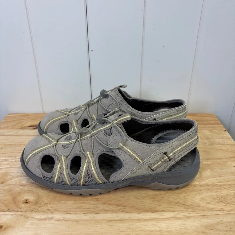 Privo by Clarks Fisherman Leather Bungee Sandals Women Size 10M Sporty Gorpcore